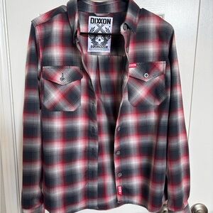 DIXXON Women's Red and Black Plaid Shirt